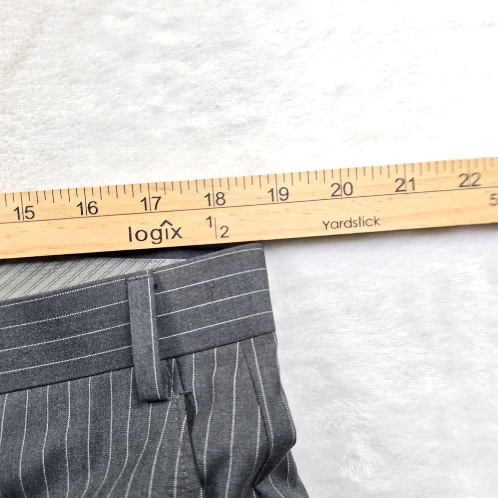 Michael Kors Suit Mens 42R 2‎ Piece Pants 38x34 Grey Pinstripe Business Work